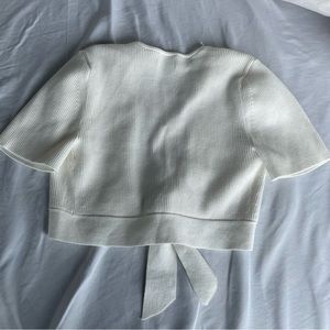 Wilfred white cropped tie top